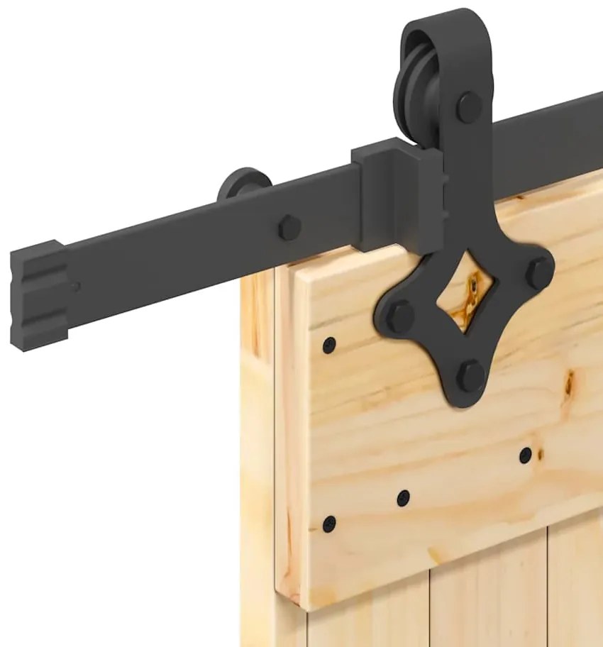 vidaXL Συρόμενη Μεσόπορτα με Μηχανισμό 70 x 210 εκ. Μασίφ Ξύλο Πεύκου