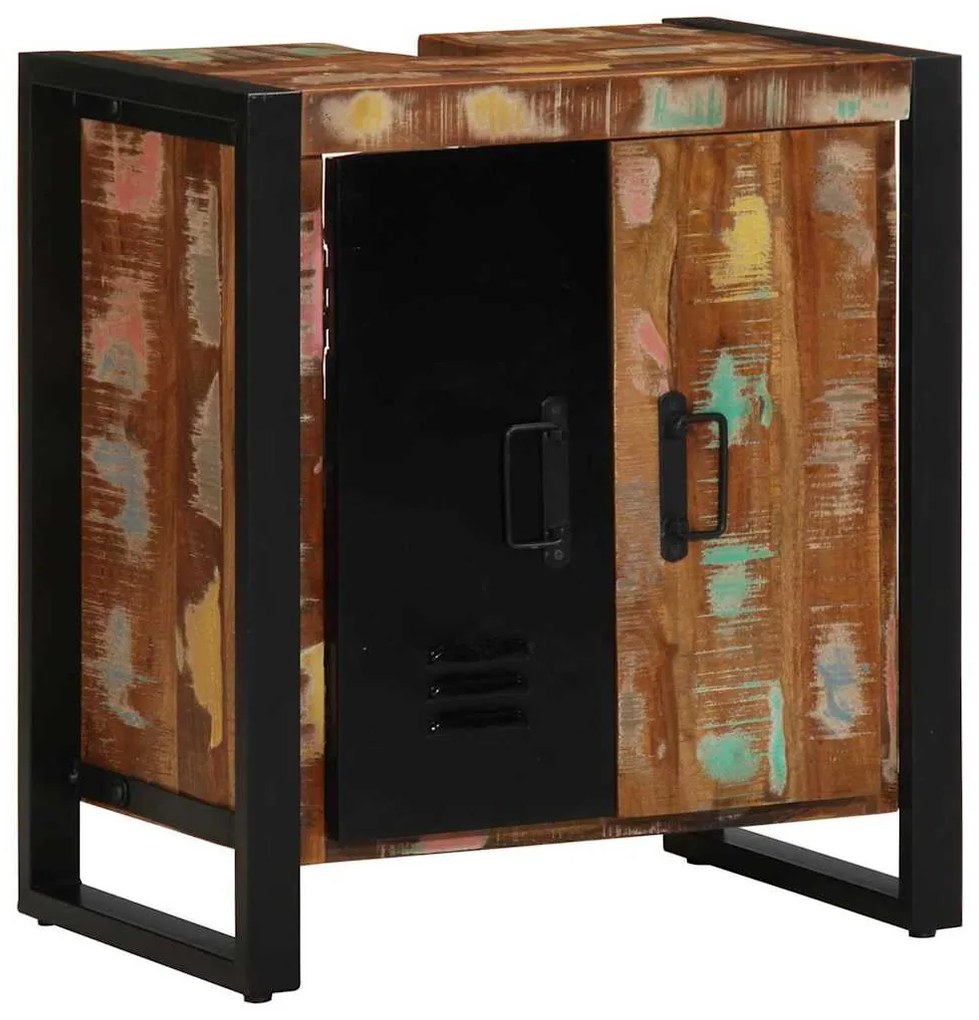 vidaXL Σετ Επίπλων Μπάνιου με συρτάρι 3 pcs Στερεό Ανακτηθέν Ξύλο