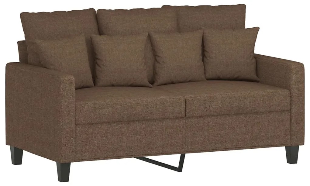 vidaXL Πολυθρόνες Σετ 3 Τεμαχίων Καφέ από Ύφασμα με Μαξιλάρια