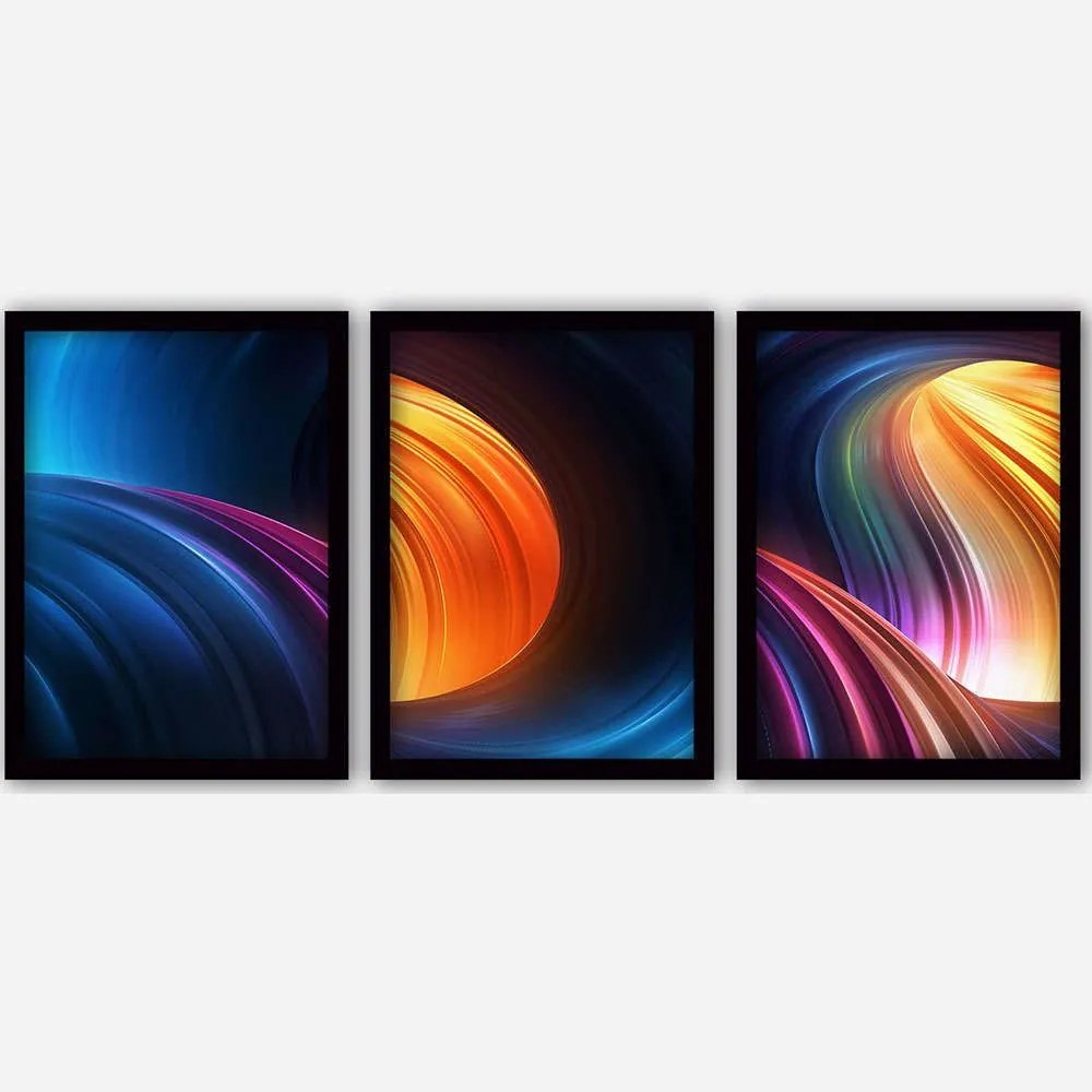 Κάδρα (Σετ 3Τμχ) 364LUL1349 35x45cm Multi Wallity Κάθετοι Plastic,Mdf