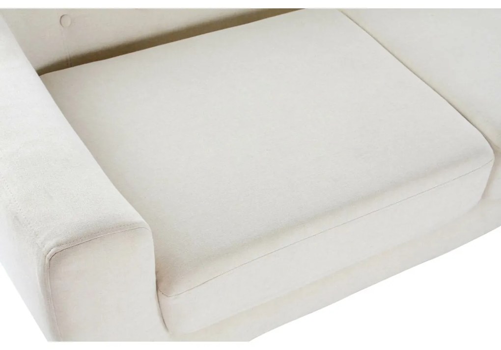 Γωνιακός Καναπές DKD Home Decor Κρεμ ξύλο καουτσούκ 226 x 144 x 84 cm