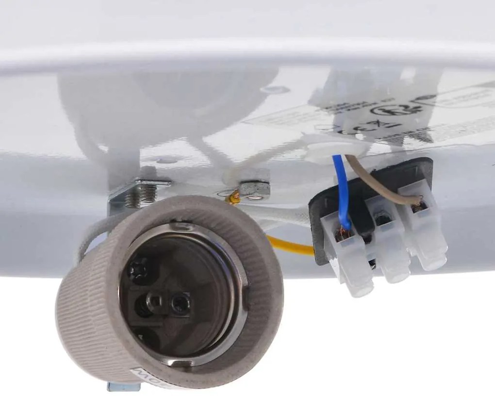 vidaXL Λάμπα Οροφής Λευκό 30 x 13.5 εκ. ύφασμα