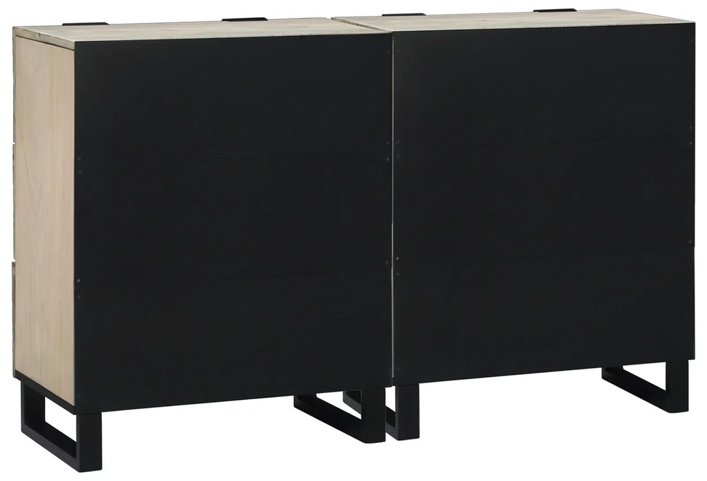 vidaXL Παραδοσιακά Πλευρικά Έπιπλα 2 pcs Λευκό 60 x 33,5 x 75 εκ