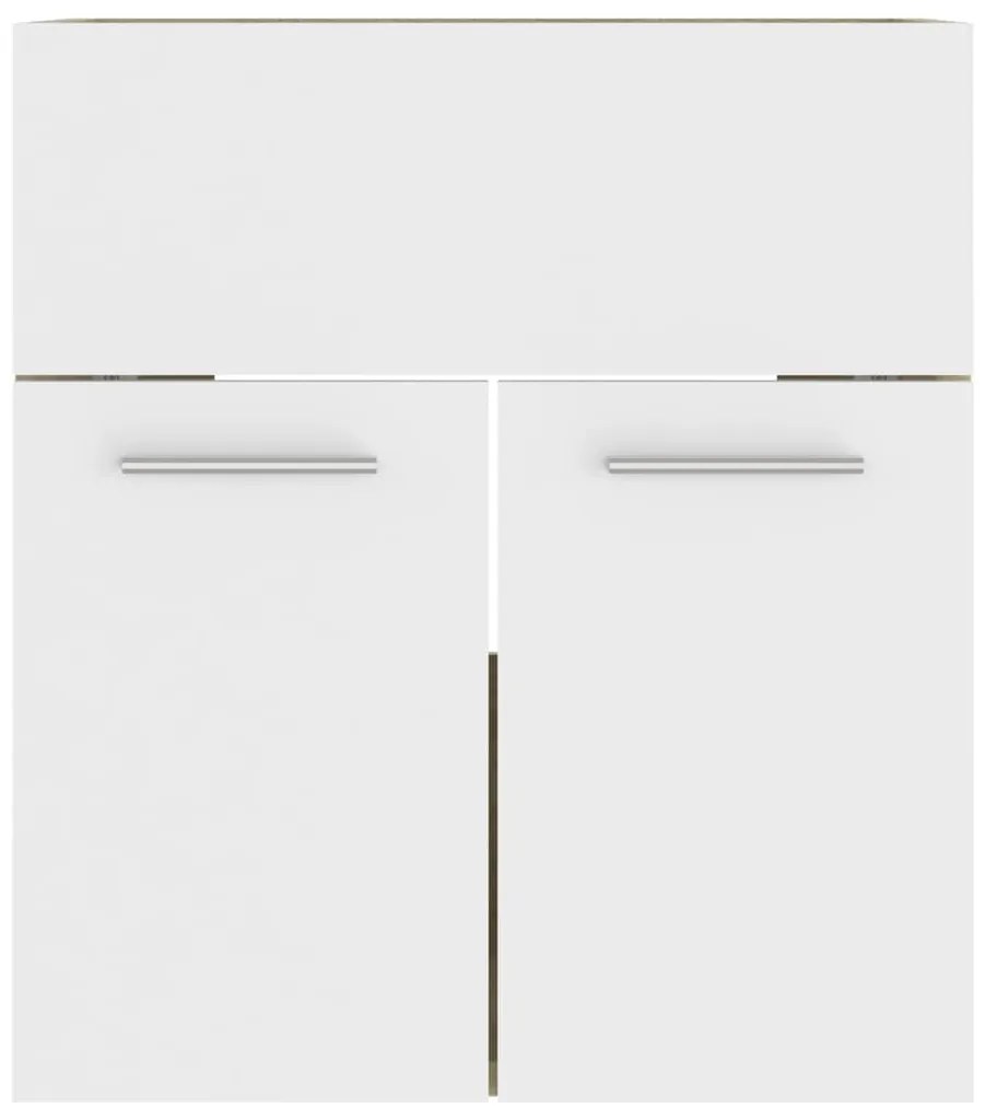 vidaXL Ντουλάπι Νιπτήρα Λευκό/Sonoma Δρυς 41x38,5x46 εκ από Επεξ. Ξύλο