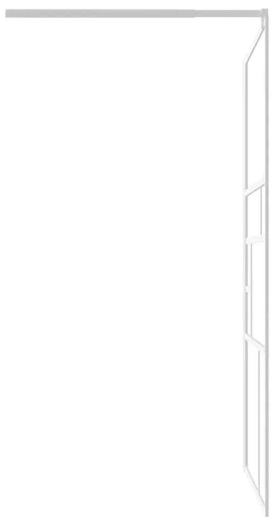 vidaXL Διαχωριστικό Ντουζιέρας Λευκό 100 x 195 εκ. από Γυαλί ESG
