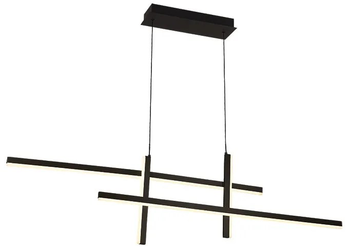 Φωτιστικό Οροφής Πολύφωτο LED Dimmable Zambelis 22023 Black Matt