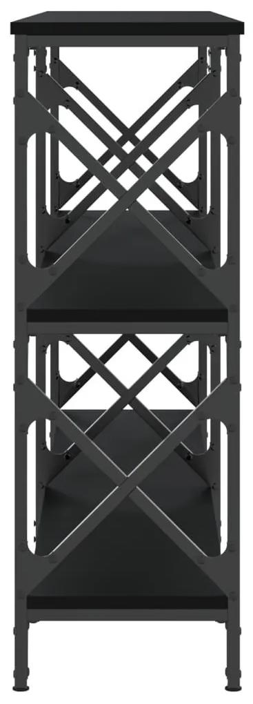 Τραπέζι Κονσόλα Μαύρο 156x28x80,5 εκ. Επεξεργασμένο Ξύλο - Μαύρο