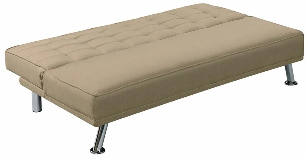 Καναπές κρεβάτι Mesa 186, Αριθμός θέσεων: 3, Beige, 80x176x82cm, Πόδια: Μέταλλο | Epipla1.gr