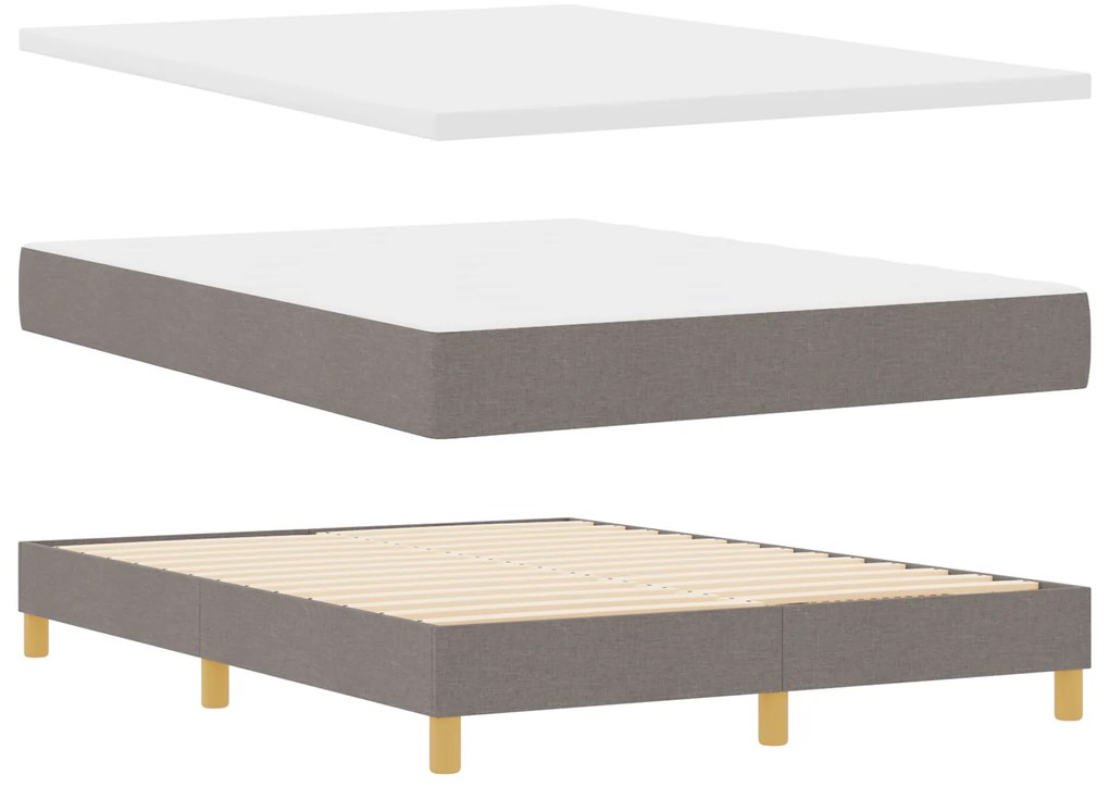 vidaXL Κρεβάτι με Σπαστό Στρώμα σε Ταμπά, 140 x 190 cm, Υφάσματος