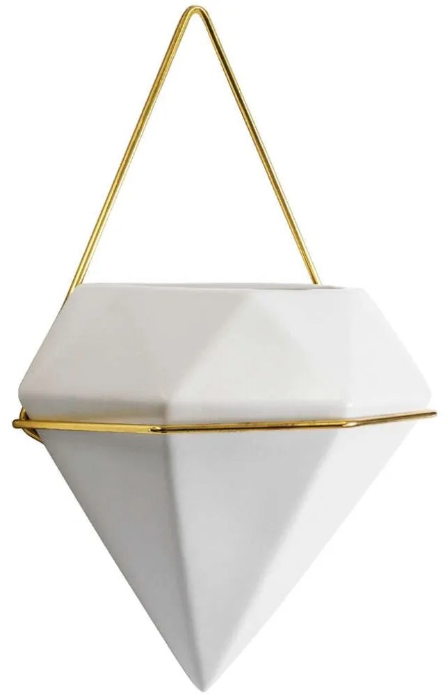 Κασπώ Louvre 20534 20x10,5x30cm White-Gold GloboStar Ceramic
