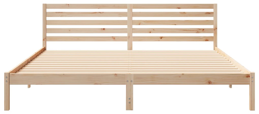 vidaXL Σκελετός Κρεβατιού Καφέ 180 x 210 cm Συμπαγές ξύλο πεύκου
