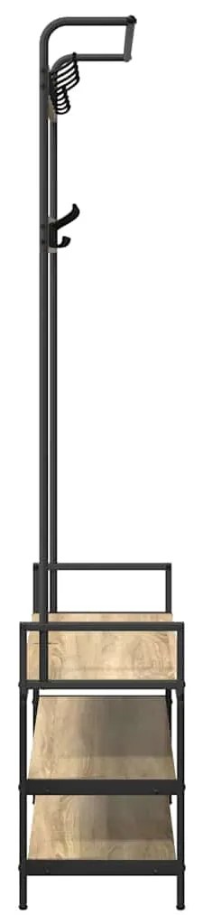 vidaXL Κρεμάστρα Δρύς Sonoma 95 x 34 x 184 εκ Επεξεργασμένο ξύλο