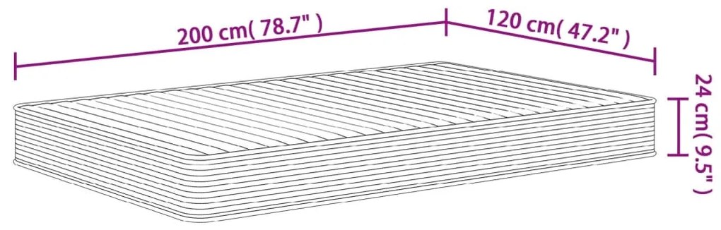 Στρώμα Αφρού Medium Soft 120x200 εκ. - Λευκό