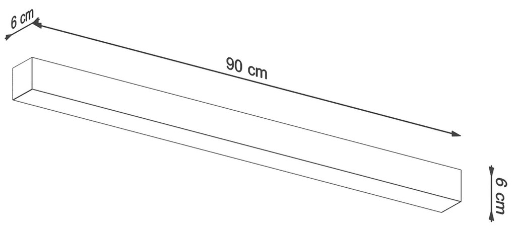 Sollux Φωτιστικό τοίχου Pinne 1,αλουμίνιο,1xLED/24w,γκρί