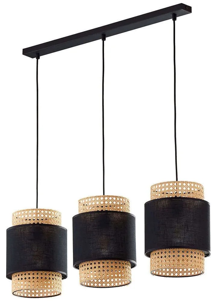 Φωτιστικό Οροφής - Ράγα Boho 6541 3xΕ27 15W 80x120cm Black TK Lighting