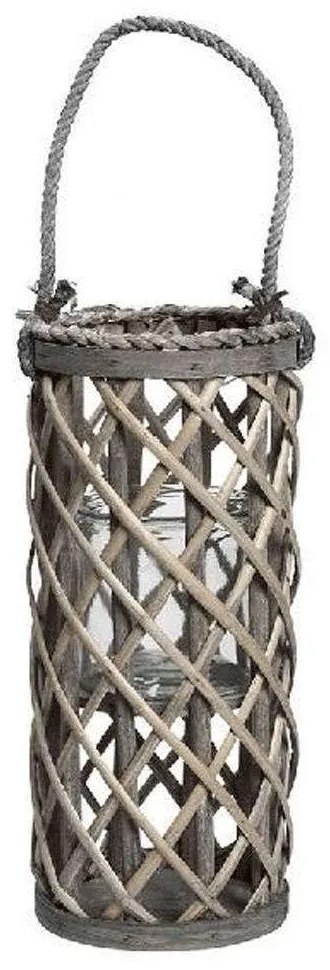 Φανάρι LUX214 Φ16x40cm Brown Espiel Wood