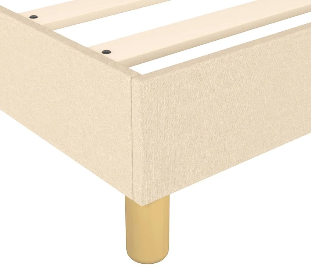 vidaXL Σκελετός Κρεβατιού με Ελατήρια Κρέμα 80x200 cm Ύφασμα
