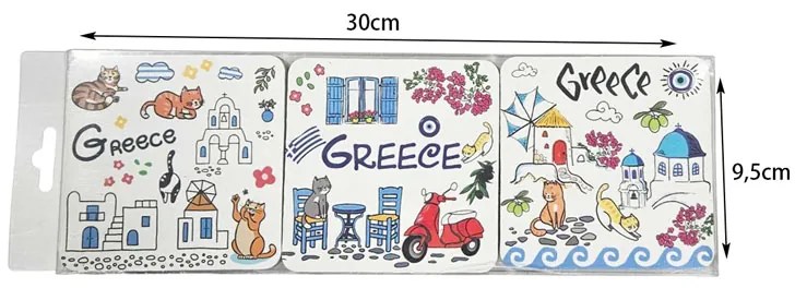 Σετ σουβέρ Greece 6τμχ - Coaster set 6pcs