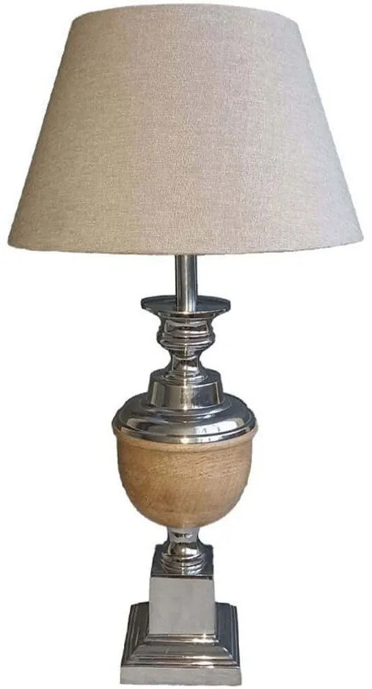 Φωτιστικό Επιτραπέζιο Amable 028233 15x15x62cm Ε27 40W Silver-Beige