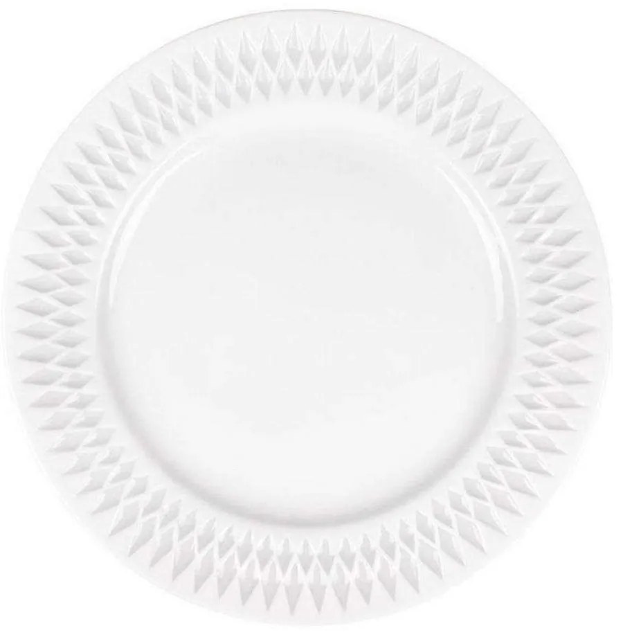 Πιατέλα Σερβιρίσματος Στρογγυλή Diamante PRPW430004 Φ31cm White Oriana Ferelli® Porcelain