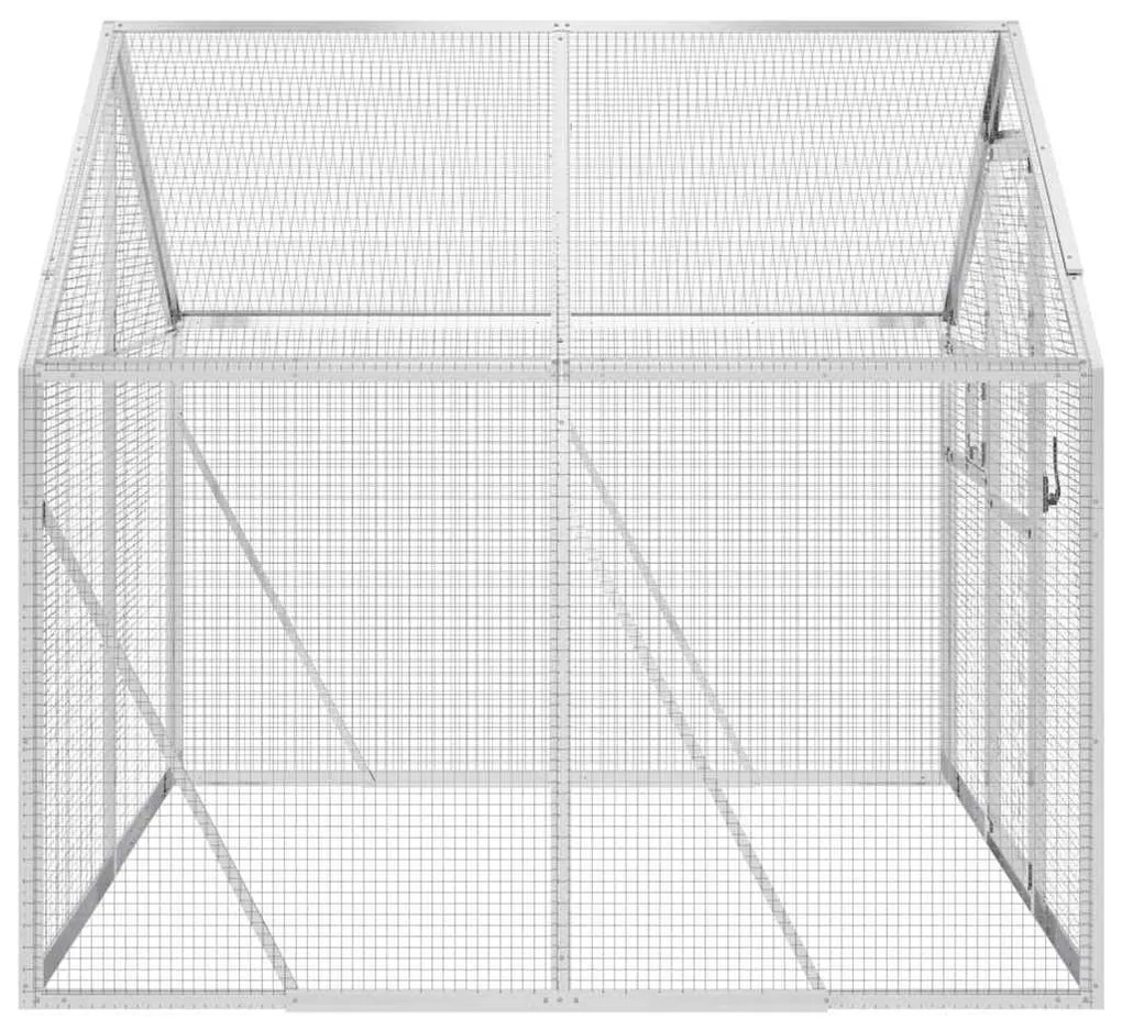 vidaXL Κλουβί Ασημένιο 1,79 x 2 x 1,85 μ. από Αλουμίνιο