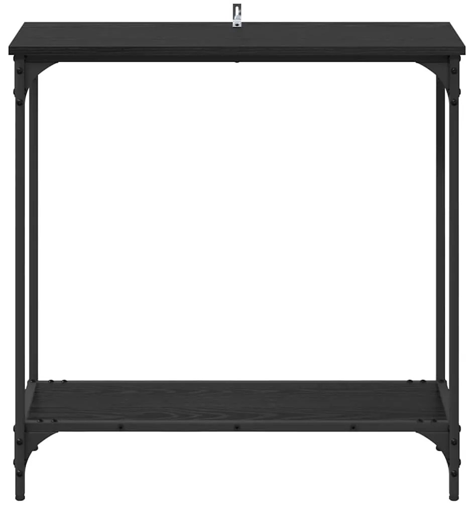 vidaXL Τραπέζι κονσόλας με ράφι Μαύρη δρυς 75 x 30.5 x 75 εκ