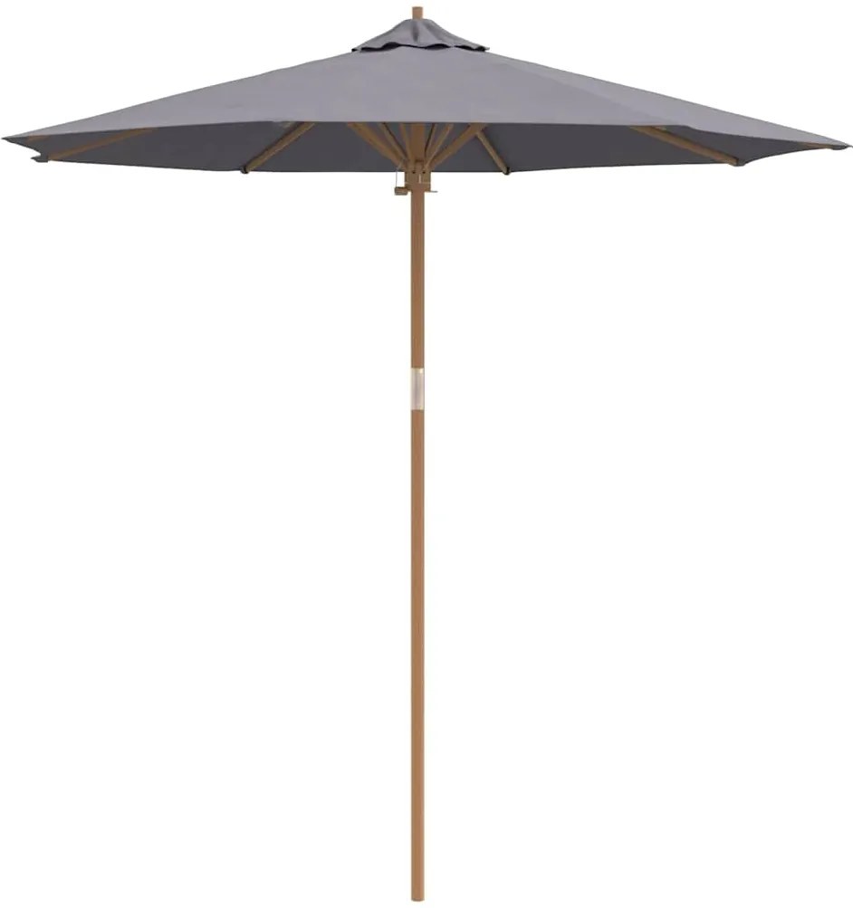 vidaXL Ομπρέλα Κήπου Σκούρο γκρι 240 x 240 x 260 εκ. Μπαμπού