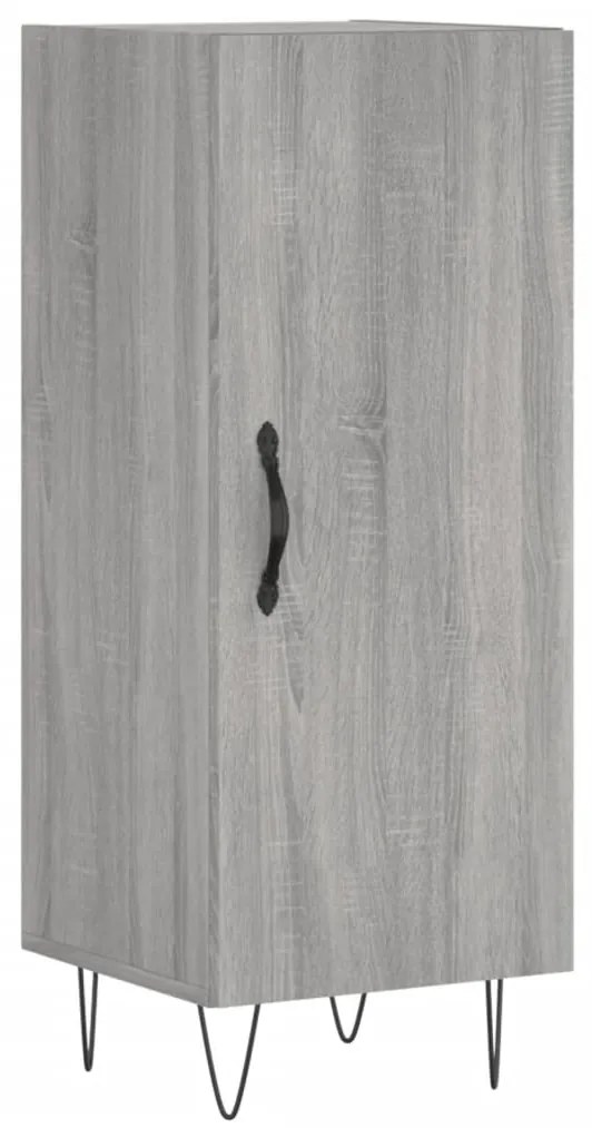 vidaXL Μπουφές Sonoma Γκρι 34,5 x 34 x 180 εκ. από Επεξεργασμένο Ξύλο