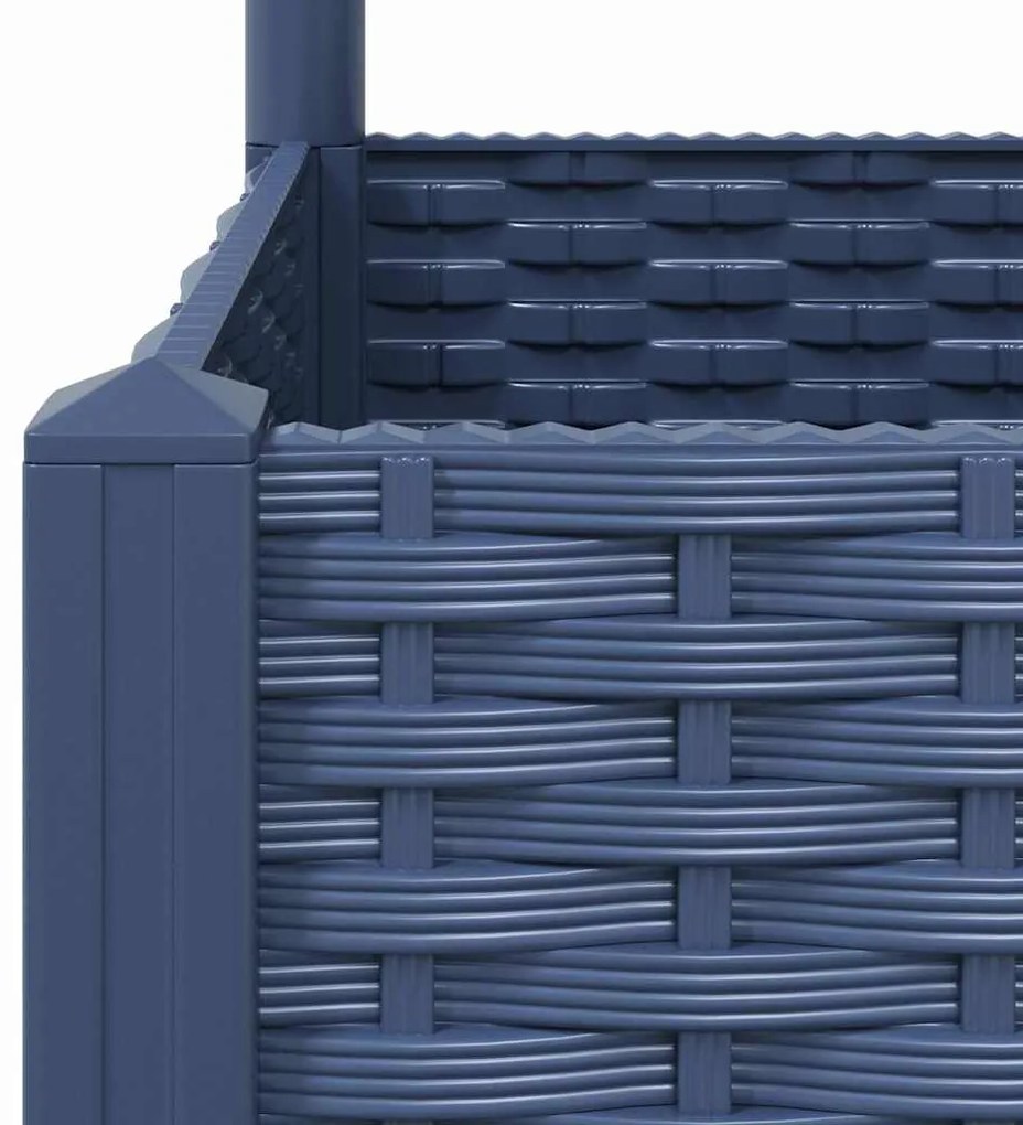 vidaXL Ζαρντινιέρα Κήπου με Καφασωτό Μπλε Γκρι 120x40x121,5εκ από PP