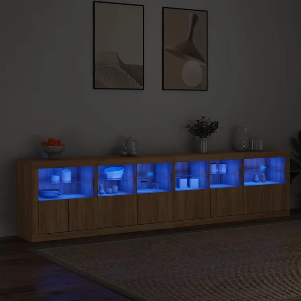 Μπουφές με LED Sonoma Δρυς 283 x 37 x 67 εκ. - Καφέ
