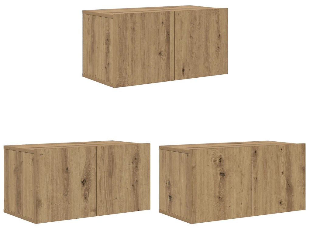 vidaXL Σετ επίπλου τηλεόρασης 8 pcs artisan δρυς 60 x 30 x 30.5 εκ.