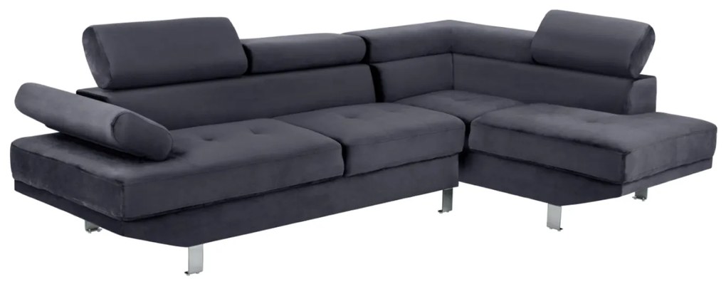 Intrahome ΚΑΝΑΠΕΣ ΓΩΝΙΑ FCASABLANCAICASABLANCALTCASABLANCAIH ΒΕΛΟΥΔΟ ΓΚΡΙ .01 254x79-160x70-84 εκ. intraho-1624688