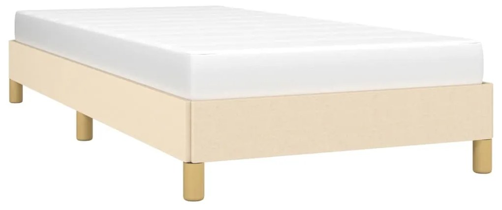 vidaXL Πλαίσιο κρεβατιού χωρίς στρώμα Κρέμα 80x200 cm Ύφασμα