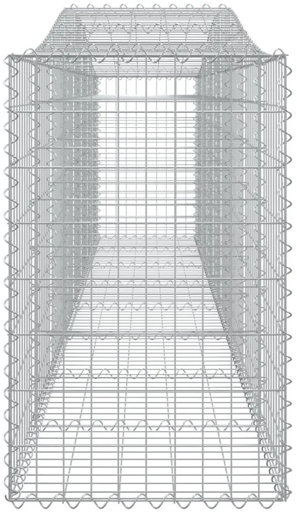 vidaXL Συρματοκιβώτια Τοξωτά 2 τεμ. 400x50x80/100 εκ. Γαλβαν. Ατσάλι