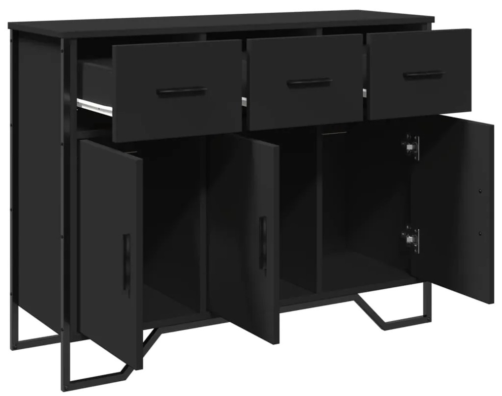 vidaXL Συρταριέρα Μαύρη 97x32,5x74,5 εκ. από Επεξεργασμένο Ξύλο