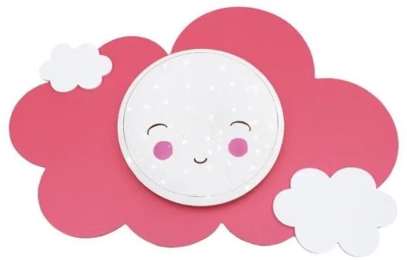 Παιδικό Φωτιστικό Τοίχου LED Σύννεφο Ροζ Starlight Smile 137574 Elobra-137574-Ροζ 137574