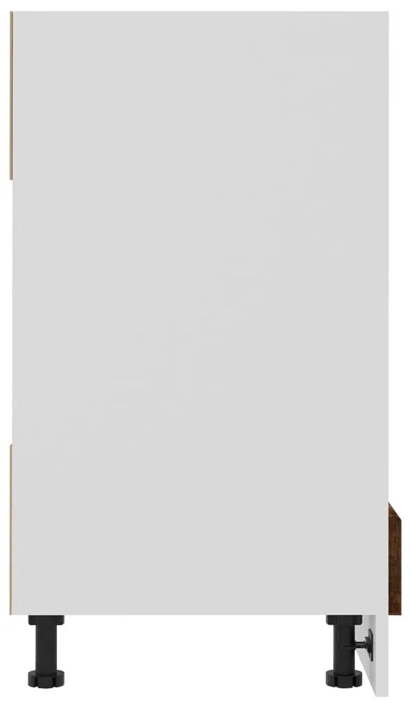 vidaXL Ντουλάπι Φούρνου "Riga" Καπνιστή Δρυς 60x46x81,5 εκ. από Τεχνητό Ξύλο