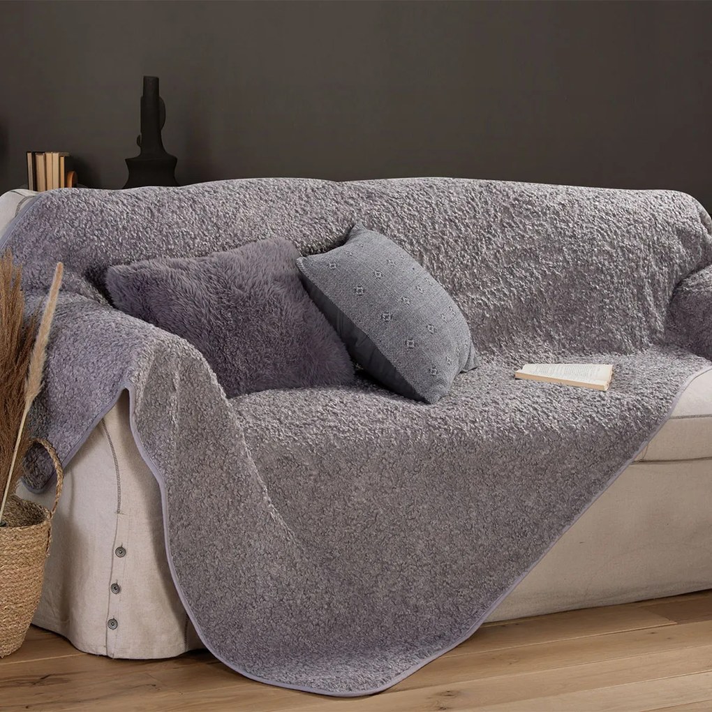 Γούνινο Ριχτάρι Διθέσιου Καναπέ (180x250) Nef-Nef Homeware Vanjel Grey
