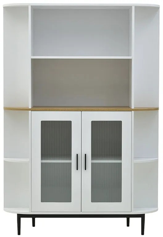 ΒΙΤΡΙΝΑ XARVEY INART ΛΕΥΚΟ-ΦΥΣΙΚΟ ΞΥΛΟ 110X38X160ΕΚ