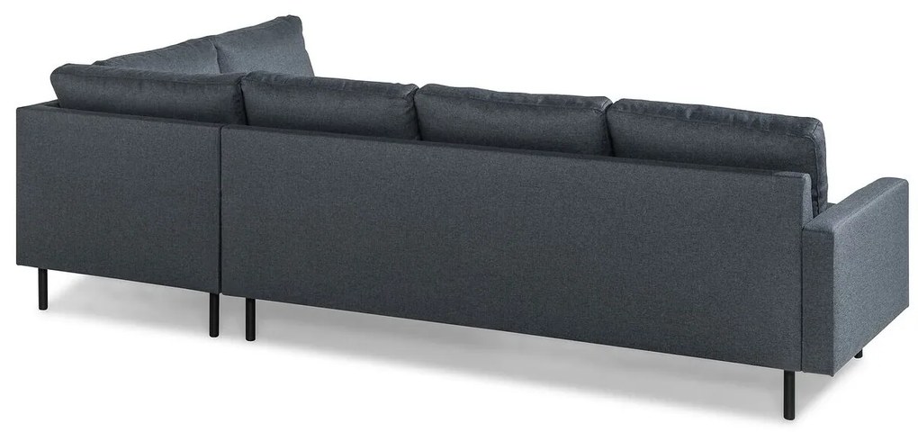 Γωνιακός Καναπές Seattle N100, Σκούρο γκρι, 268x189x80cm, 87 kg, Πόδια: Μέταλλο | Epipla1.gr