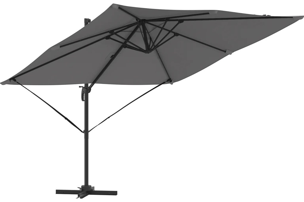vidaXL Καντιλέβα Ρώμα Πέργκολα Ανθρακί 286x285x265 εκ. Αλουμίνιο