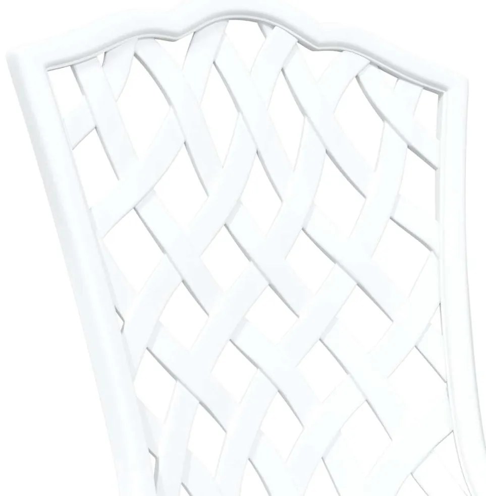 vidaXL Καρέκλα Κήπου 2 pcs Λευκό 39 x 40 x 87εκ Αλουμίνιο