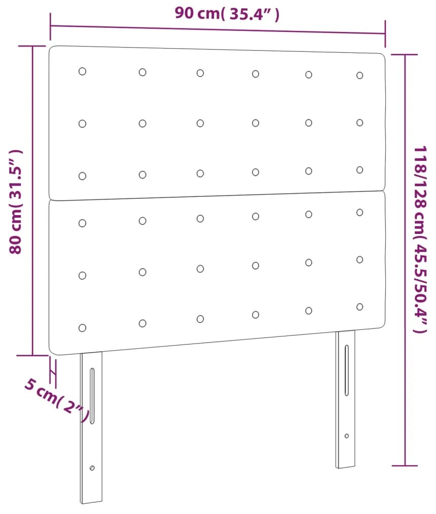 ΚΕΦΑΛΑΡΙ ΚΡΕΒΑΤΙΟΥ LED TAUPE 90X5X118/128 ΕΚ. ΥΦΑΣΜΑΤΙΝΟ 3122844