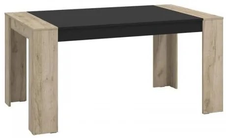 ΤΡΑΠΕΖΙ ΤΡΑΠΕΖΑΡΙΑΣ CARRARA 154 GREY OAK-ΜΑΥΡΟ 154x90,5x74,5εκ 11012241