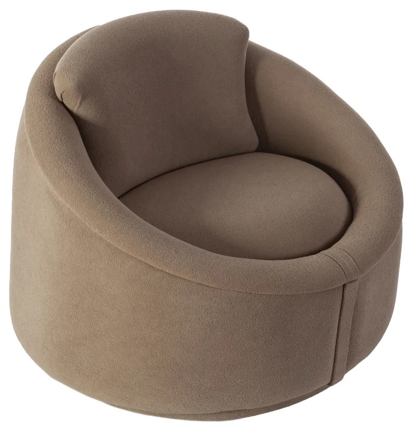 Artekko Sara Καφέ Μπουκλέ Πολυθρόνα (90x90x70)cm Artekko 783-6207