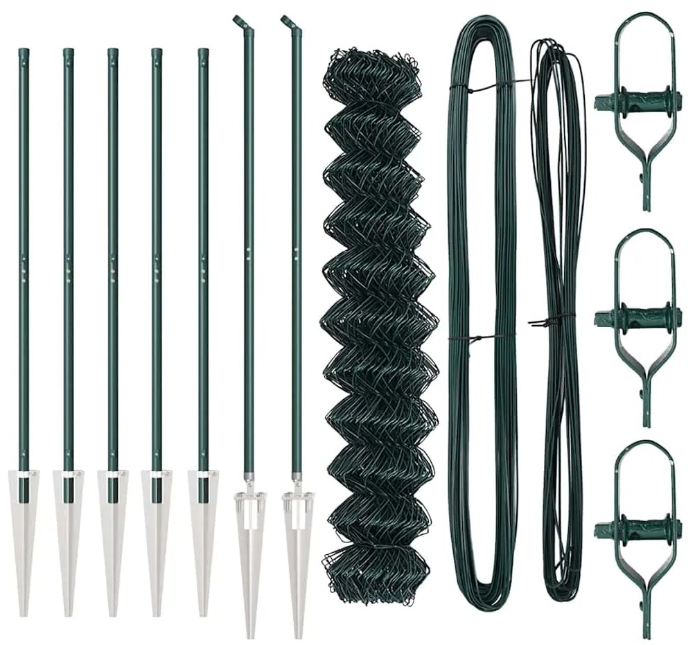 vidaXL Στύλος Περιφράξεων Πράσινο 10 x 1 μ (40 x 40 χιλιοστά πλέγμα)