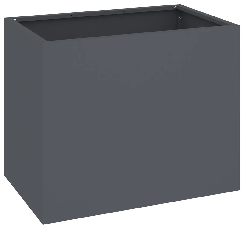 vidaXL Γλάστρα Κήπου Ανθρακί 50 x 32 x 40 εκ Κρύα έλαση από χάλυβα