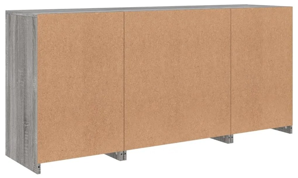 Μπουφές με LED Γκρι Sonoma 142,5x37x67 εκ. - Γκρι