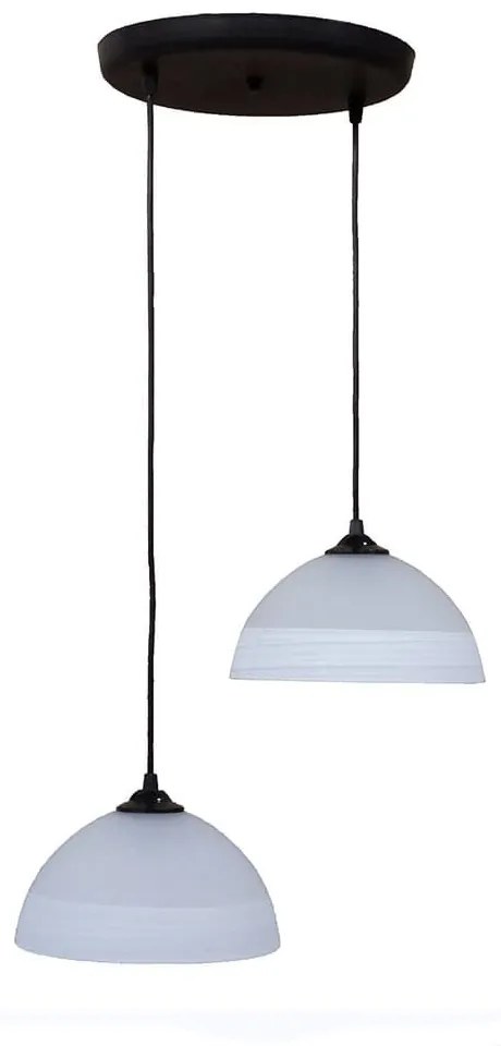 Φωτιστικό Οροφής GL-1020 Pendel 3L 02-0234 Black-White Heronia Metal, Glass