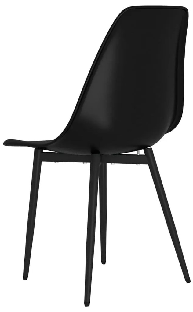 vidaXL Καρέκλες Τραπεζαρίας 4 τεμ. Μαύρες από Πολυπροπυλένιο